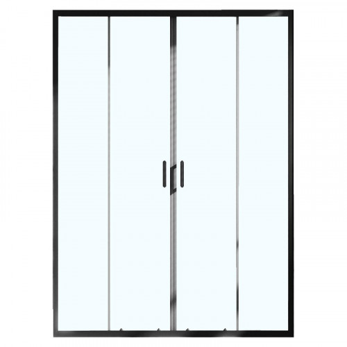 Душевая дверь Azario Tokyo 170 AZ-362K2-170-MB-CL профиль Черный матовый стекло прозрачное