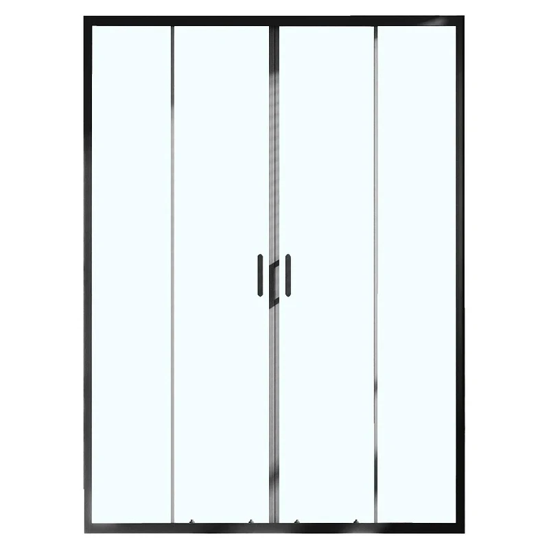 Душевая дверь Azario Tokyo 170 AZ-362K2-170-MB-CL профиль Черный матовый стекло прозрачное