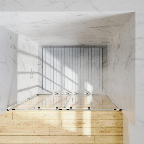 Душевая дверь Azario Tokyo 170 AZ-362K2-170-MB-CL профиль Черный матовый стекло прозрачное