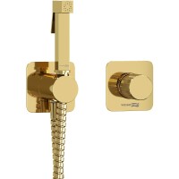 Гигиенический душ со смесителем WasserKRAFT Ems A7651.280.238.216 Золото глянцевое латунь встраиваемый
