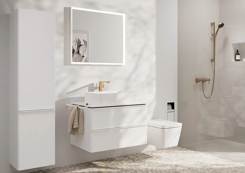Смеситель для раковины Hansgrohe Tecturis E 73070140 Бронза латунь