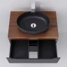 Тумба под раковину Jorno Wood 80 wood.01.80/P/GR подвесная Серая МДФ / ЛДСП