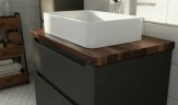 Тумба под раковину Jorno Wood 80 wood.01.80/P/GR подвесная Серая МДФ / ЛДСП