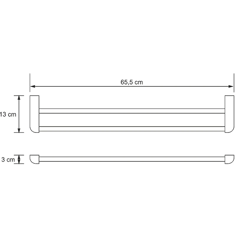 Полотенцедержатель WasserKRAFT Kammel K-8340 двойной Хром