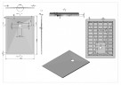 Душевой поддон из искусственного камня Esbano Flat ESP-FT129A 120x90 ESPFT129A цвет Антрацит