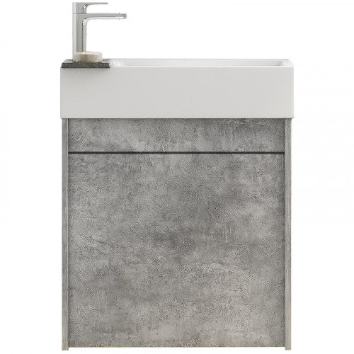 Тумба под раковину Art&amp;Max Family-400-1D-SO-CV подвесная Цемент МДФ / ЛДСП