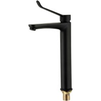 Смеситель для раковины Gappo G21-6 G1021-26 Черный матовый латунь