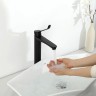 Смеситель для раковины Gappo G21-6 G1021-26 Черный матовый латунь