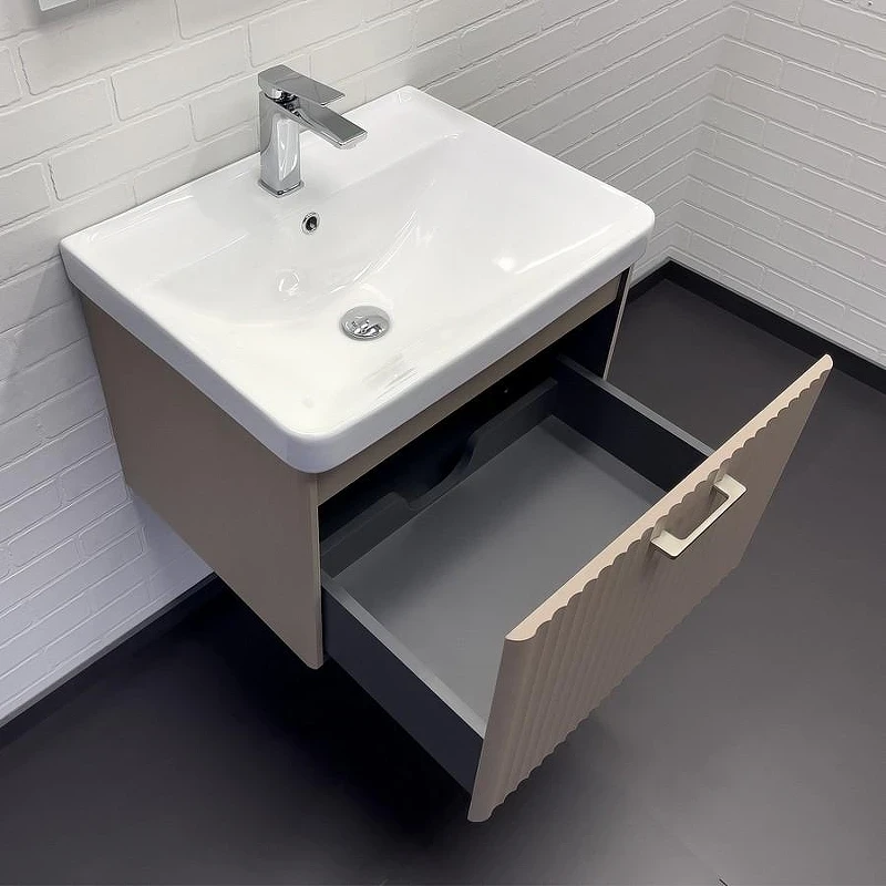 Тумба с раковиной Comforty Ангара 60П 00-00021034 подвесная Дуб латте