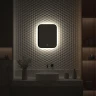 Зеркало Defesto Aura 40х50 DF 2961S с подсветкой 15W-4500K/Сенсорный выключатель/Нейтральный белый свет/Черная рама
