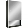 Зеркальный шкаф Reflexion Box 500х800 RF2419BL с подсветкой Черный матовый