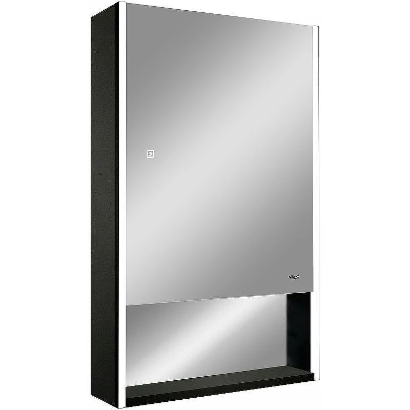 Зеркальный шкаф Reflexion Box 500х800 RF2419BL с подсветкой Черный матовый