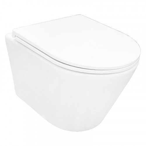 Унитаз Azario Vela AZ-2480 подвесной цвет Белый с сиденьем Микролифт
