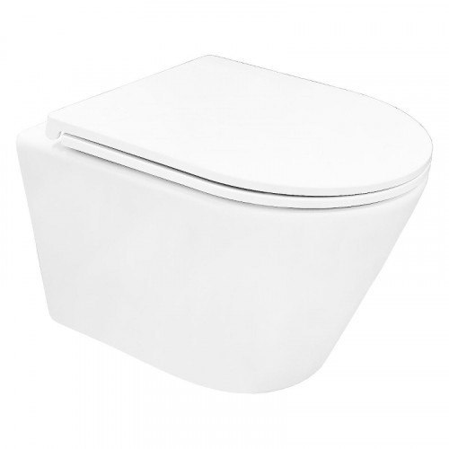 Унитаз Azario Vela AZ-2480 подвесной цвет Белый с сиденьем Микролифт