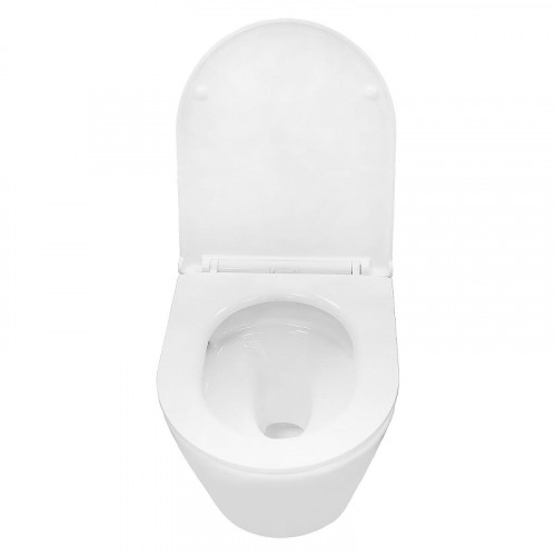 Унитаз Azario Vela AZ-2480 подвесной цвет Белый с сиденьем Микролифт