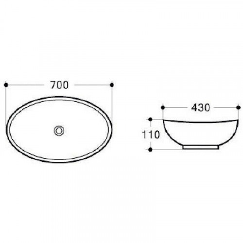 Раковина-чаша Art&amp;Max 70 AM2370 Белая