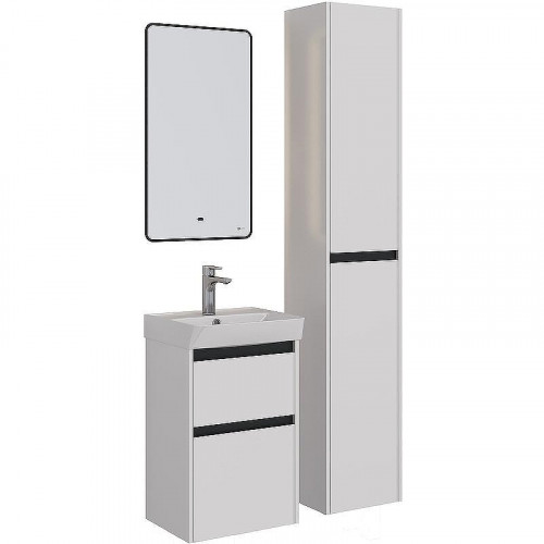 Тумба под раковину Lemark Combi 45 LM03C45T-black подвесная Белый глянец