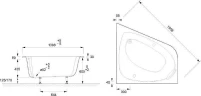 Акриловая ванна Jacob Delafon Odeon Up 140x140 E6070RU-00 цвет Белый