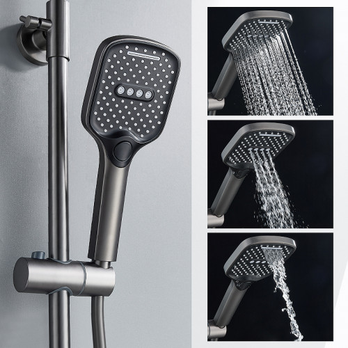 Душевая система Splenka S06.24.09 Графит матовый латунь на стену