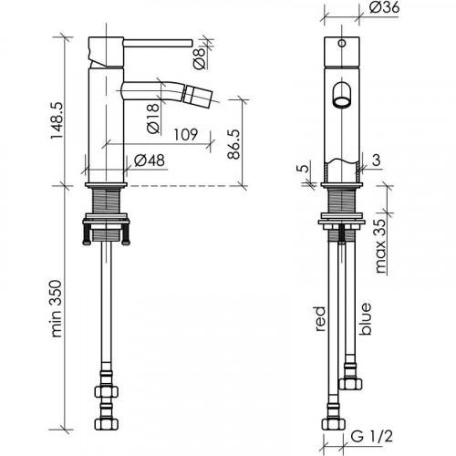 Смеситель для биде Sancos Etna SC9005CH Хром