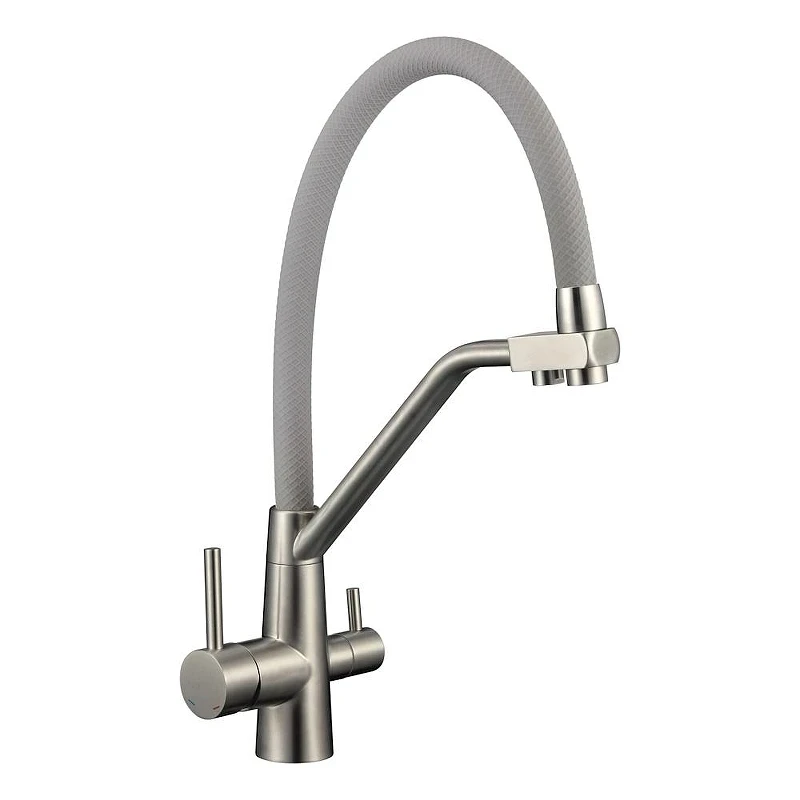 Смеситель для кухни Fmark FS0662-XL04 цвет Сатин Серый