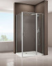 Душевой уголок Allen Brau Priority 100x90 3.31004.00+3.31016.00 цвет профиля Хром стекло прозрачное