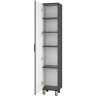 Шкаф пенал Brevita Gloster 35 L GLOS-05035-48-2Л Графит матовый МДФ / ЛДСП