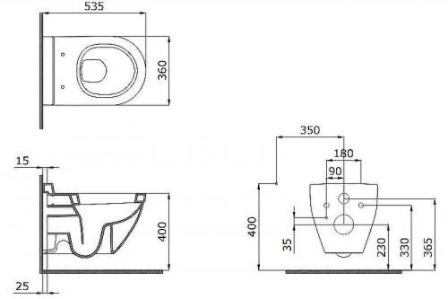 Унитаз Bocchi Taormina Arch 1012-006-0129 подвесной Серый матовый без сиденья