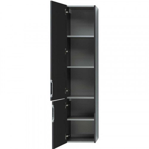 Шкаф пенал Aquanet Алвита 35 L 249618 подвесной Серый антрацит МДФ / ЛДСП