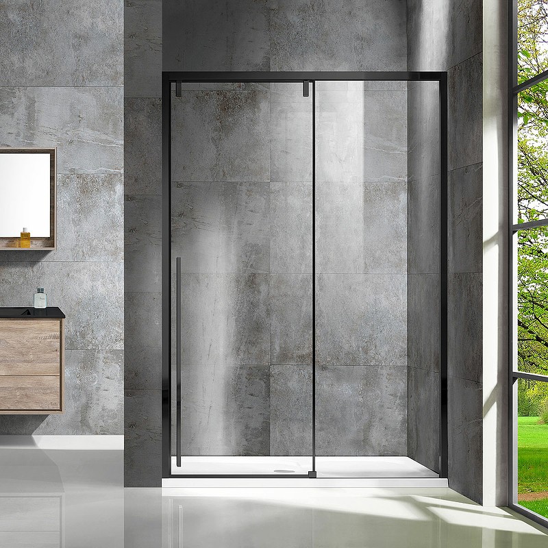 Душевая дверь Vincea Lugano 140 VDS-1L140CLB-1 профиль Черный стекло прозрачное