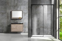Душевая дверь Vincea Lugano 140 VDS-1L140CLB-1 профиль Черный стекло прозрачное