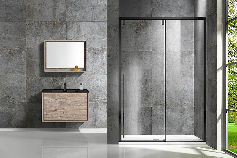 Душевая дверь Vincea Lugano 140 VDS-1L140CLB-1 профиль Черный стекло прозрачное