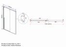 Душевая дверь Vincea Lugano 140 VDS-1L140CLB-1 профиль Черный стекло прозрачное