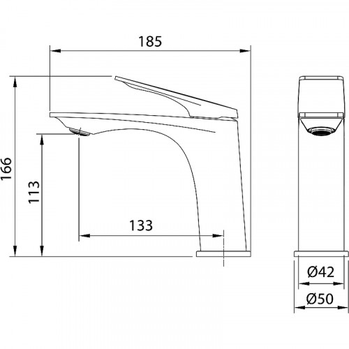 Смеситель для раковины Grossman Galaxy 510.K35.01.210 Черный матовый латунь