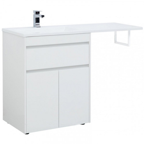 Тумба под раковину Aquanet Токио 130 237746 Белая МДФ / ЛДСП