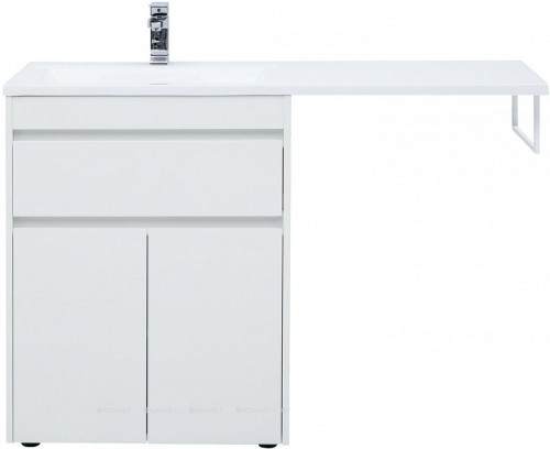Тумба под раковину Aquanet Токио 130 237746 Белая МДФ / ЛДСП