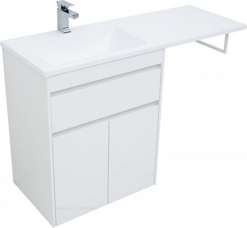 Тумба под раковину Aquanet Токио 130 237746 Белая МДФ / ЛДСП