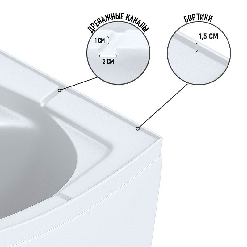 Душевая кабина Niagara Promo 110x80 L P110/80/40L/MT/BK без гидромассажа