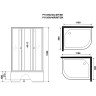 Душевая кабина Niagara Promo 110x80 L P110/80/40L/MT/BK без гидромассажа