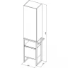 Шкаф пенал Allen Brau Priority 40 L 1.31006.PWM Папирус матовый МДФ / ЛДСП