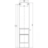 Шкаф пенал Allen Brau Priority 40 L 1.31006.PWM Папирус матовый МДФ / ЛДСП