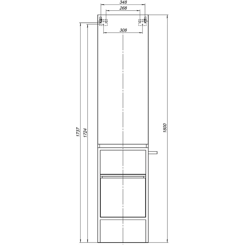 Шкаф пенал Allen Brau Priority 40 L 1.31006.PWM Папирус матовый МДФ / ЛДСП
