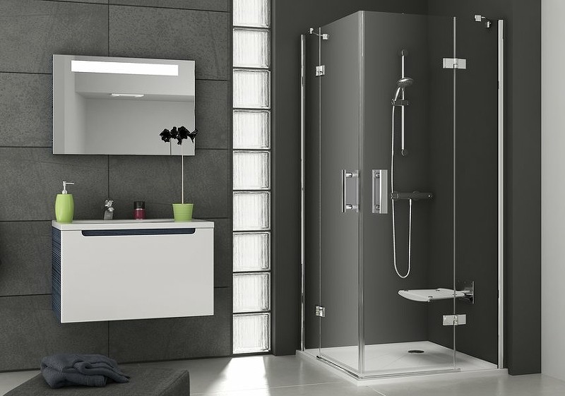 Душевой уголок Ravak Smartline SMSRV4-80 80x80 1SV44A00Z1 профиль Хром стекло Transparent