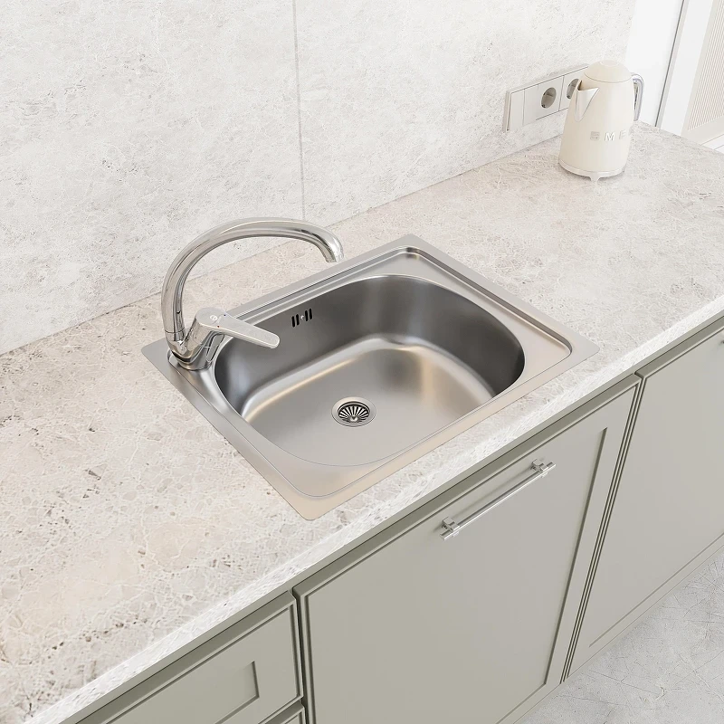 Кухонная мойка Domaci Равенна 50 DCL 500*400 (5) 1T цвет Сталь