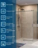 Душевой уголок BelBagno Soft Close-2 140x100 SOFT_CLOSE-2-AH-1-140/100-C-GM профиль Оружейная сталь стекло прозрачное