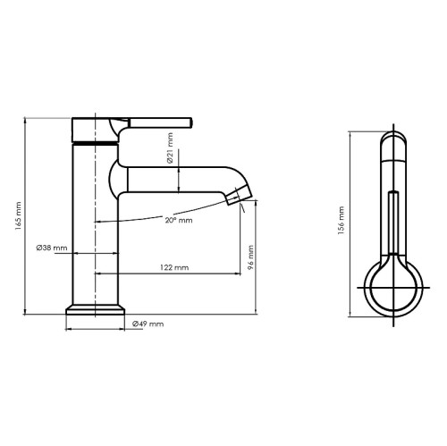 Смеситель для раковины WasserKRAFT Рейн (Rhein) 9903 цвет Хром