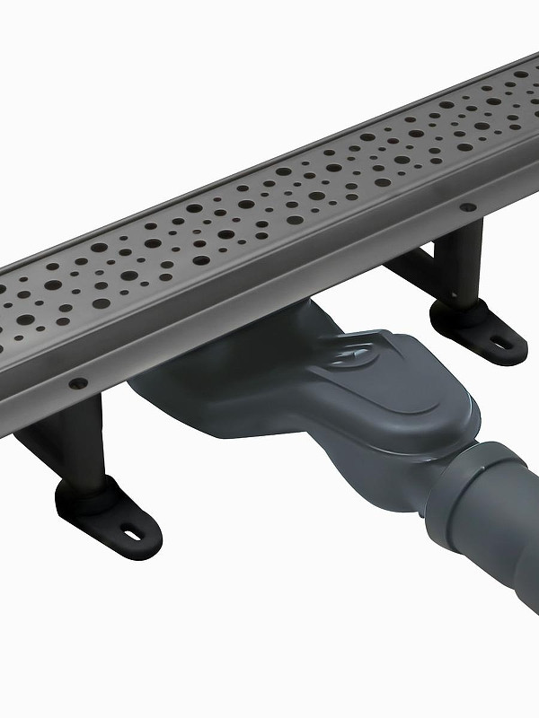 Душевой лоток Cezares Движение (Slider) SLIDER-LD-70-GM с решеткой цвет Оружейная сталь