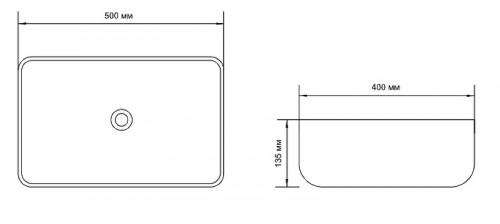 Раковина-чаша Aquanet Soul-1-MB 50 245833 Черная матовая фаянс накладная