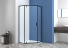 Душевой уголок CeramaLux 90 CL1006B-90 профиль цвет Черный матовый стекло прозрачное