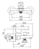 Смеситель для ванны Accoona H115 A63115 Хром